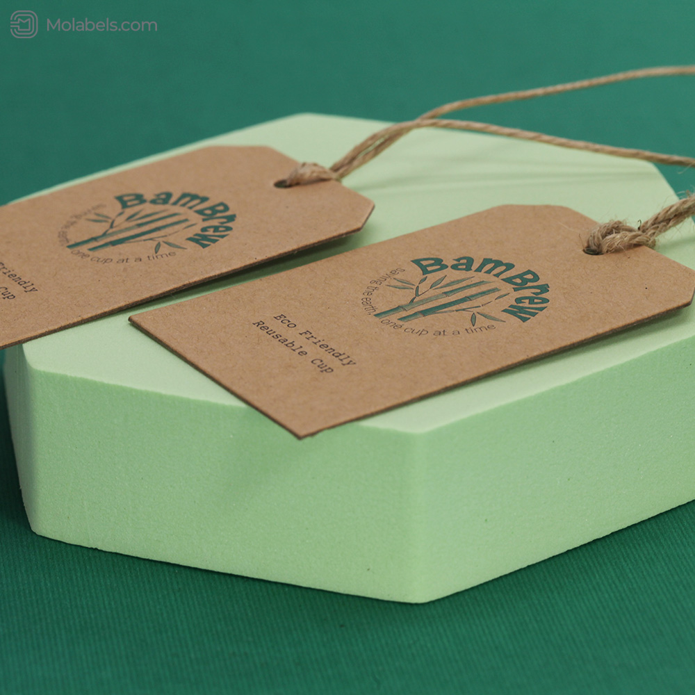 Custom recycled kraft paper swing tags