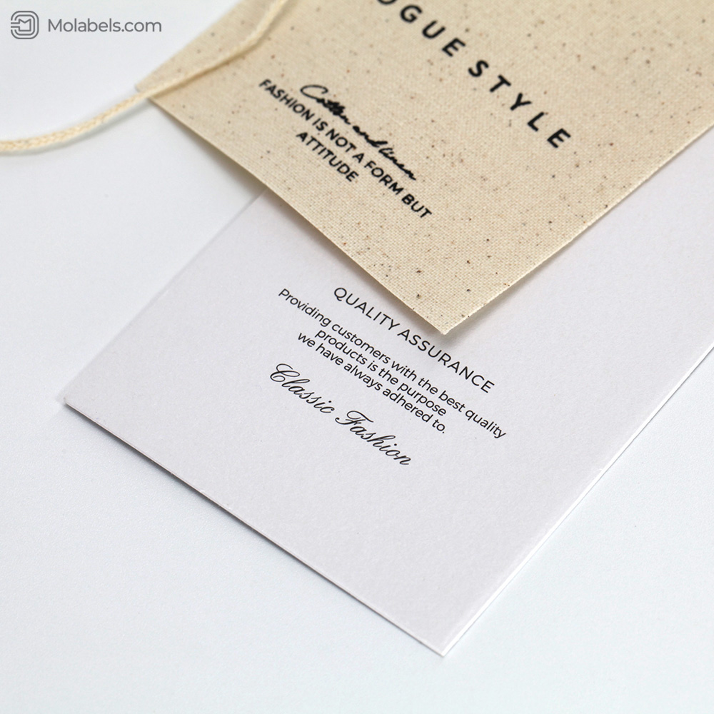 Custom logo canvas fabric hang tags