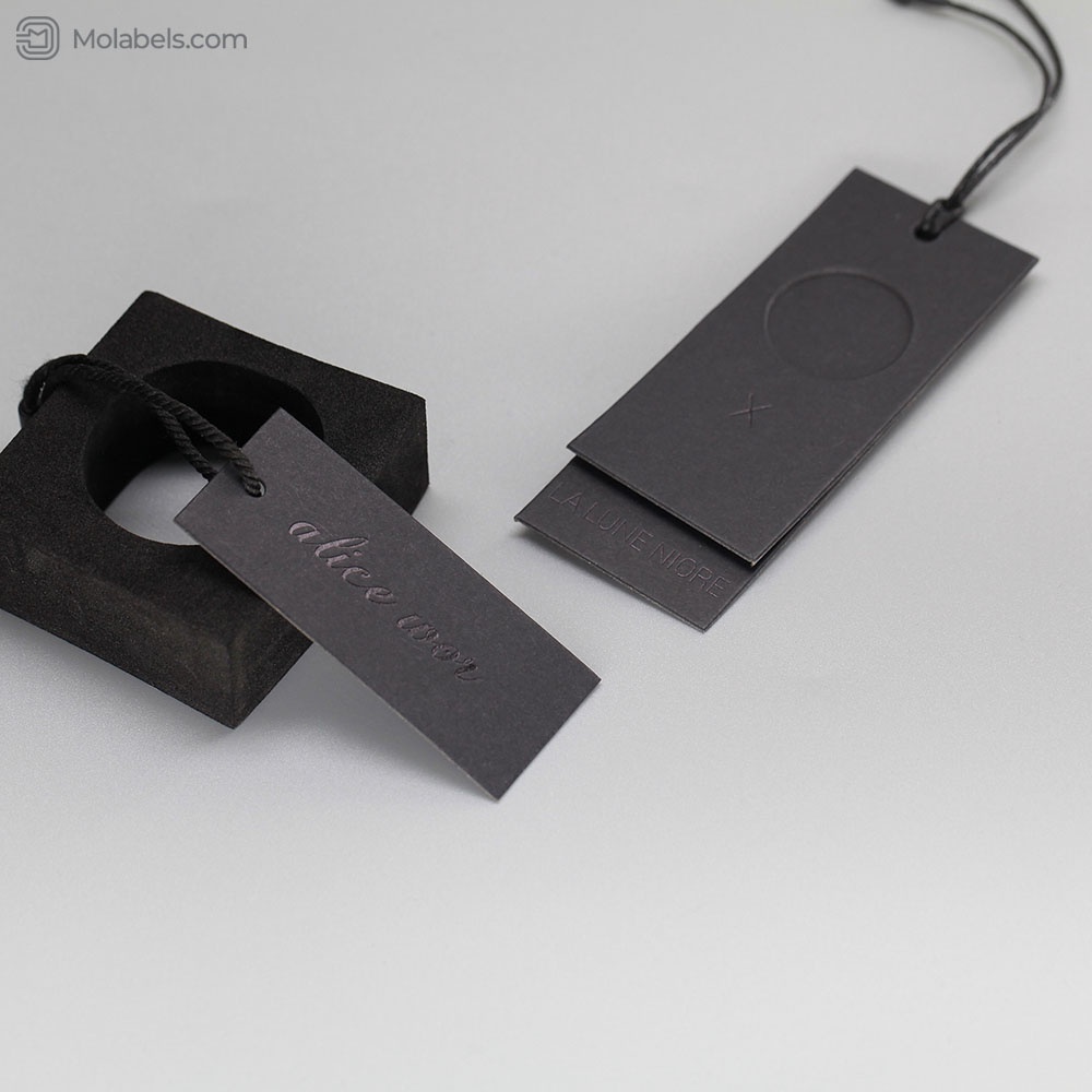 Whole black cool cardboard hang tags