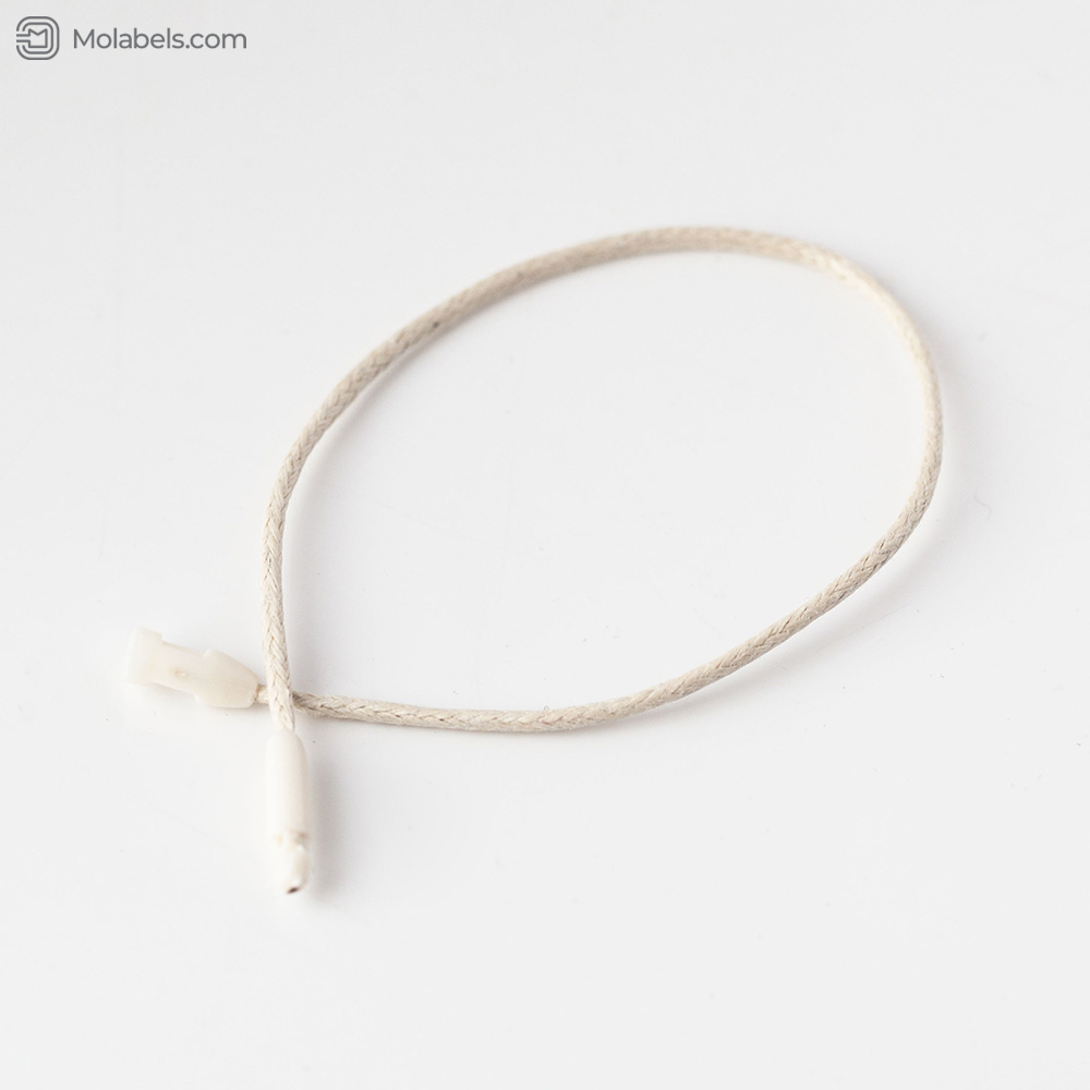 Retail Spot - white and beige waxed hang tag string