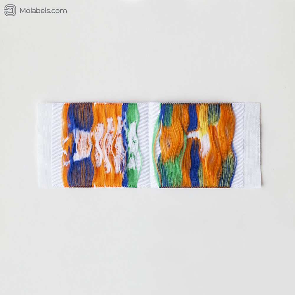 Custom sew on loop fold woven labels