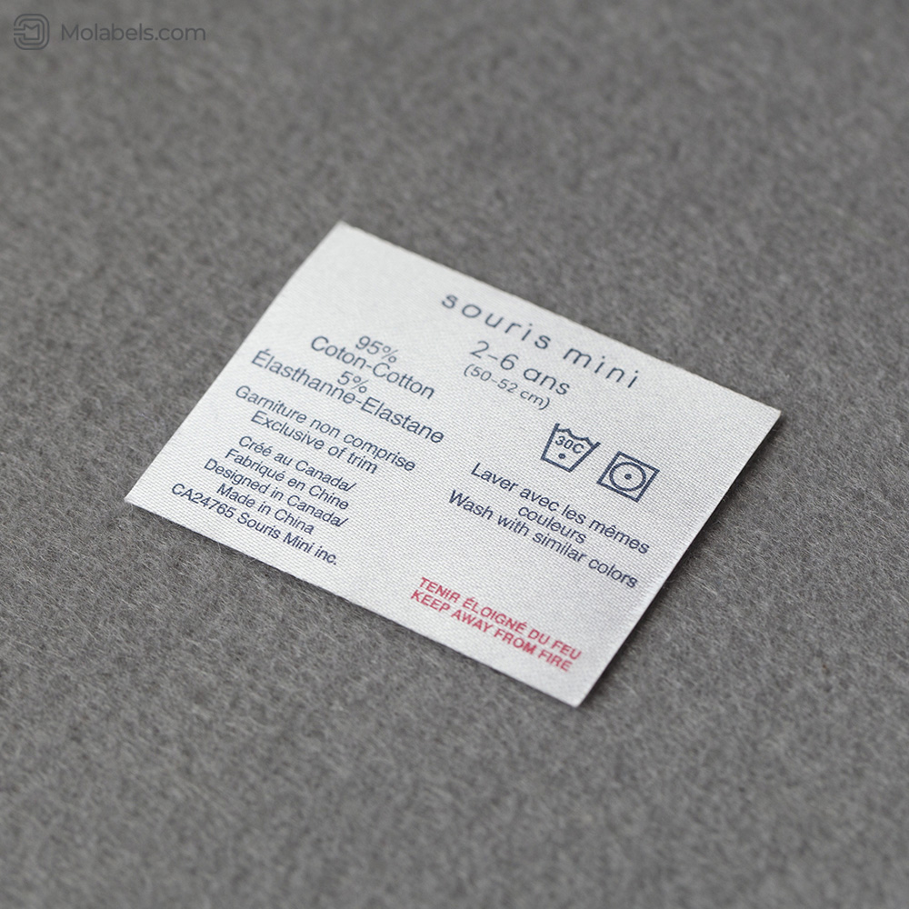  adhesive clothing labels